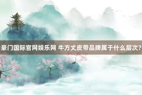 豪门国际官网娱乐网 牛方丈皮带品牌属于什么层次？
